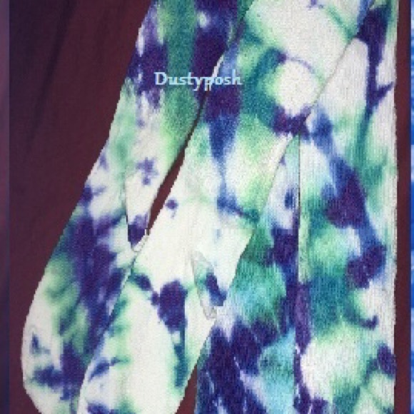 American Apparel Thigh High Socks Tie-Dye Punk OTK - Picture 2 of 5
